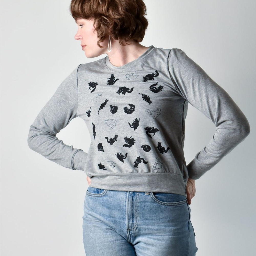 
                  
                    Cropped Sweatshirt - Lazy Cats poison-pear
                  
                