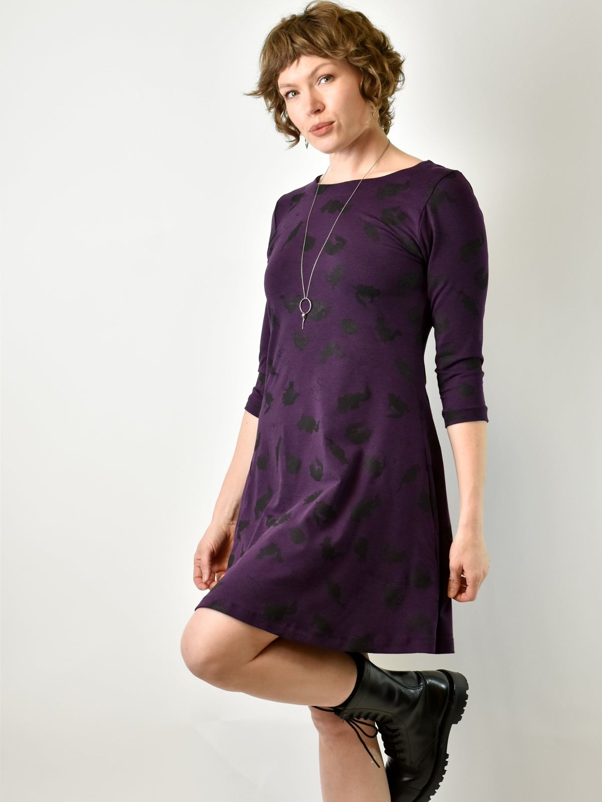 Josee Dress - Lazy Cats poison-pear