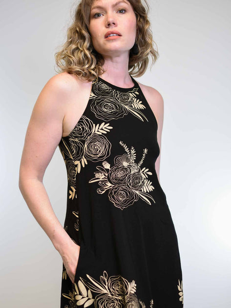 Trapeze Dress - Mustard Floral – Poison Pear