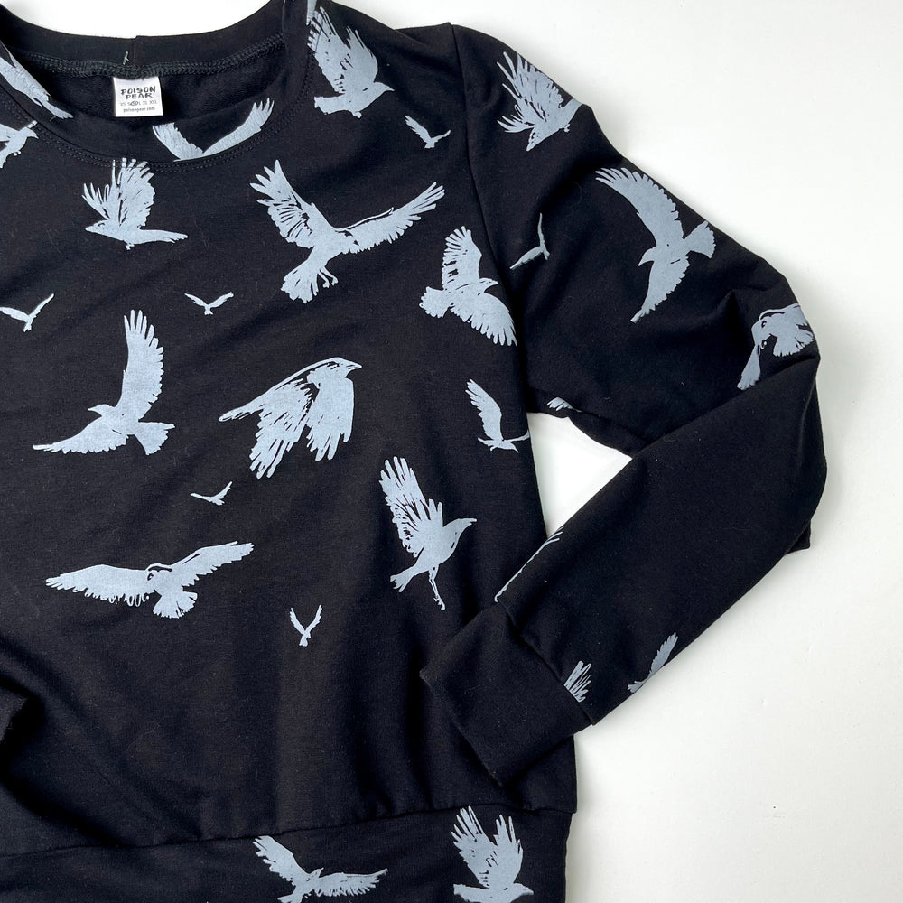 Cropped Sweatshirt - Crows poison-pear