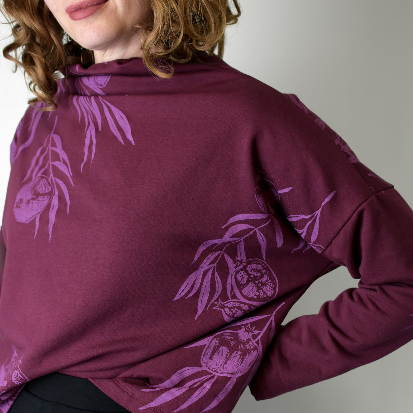 Fleece Funnel Neck - Pomegranate poison-pear