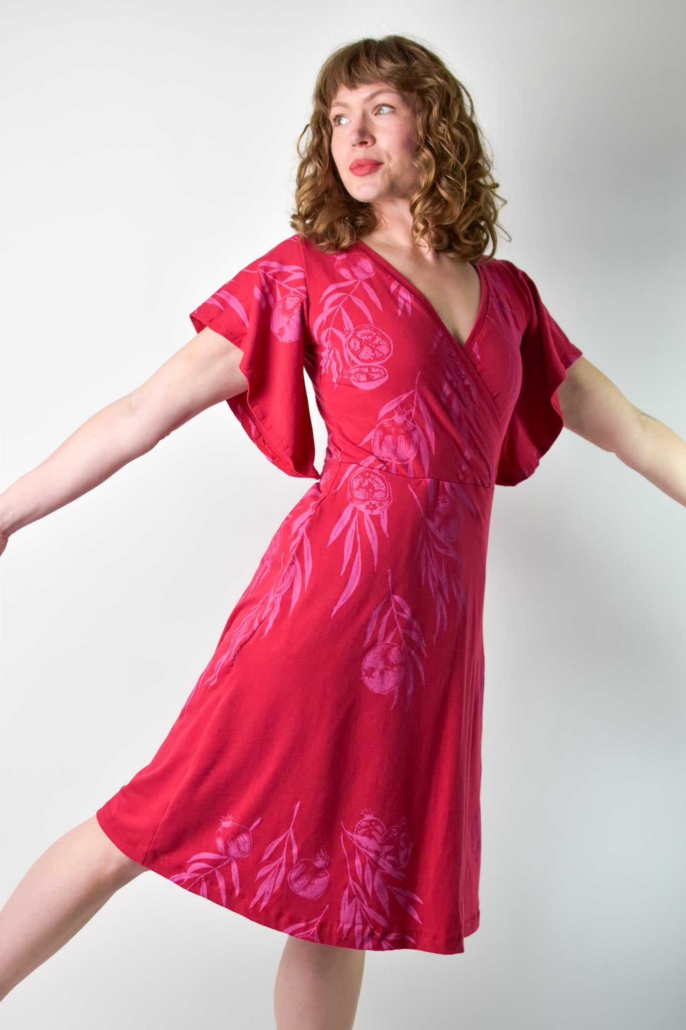 Flutter Dress - Red Pomegranate poison-pear