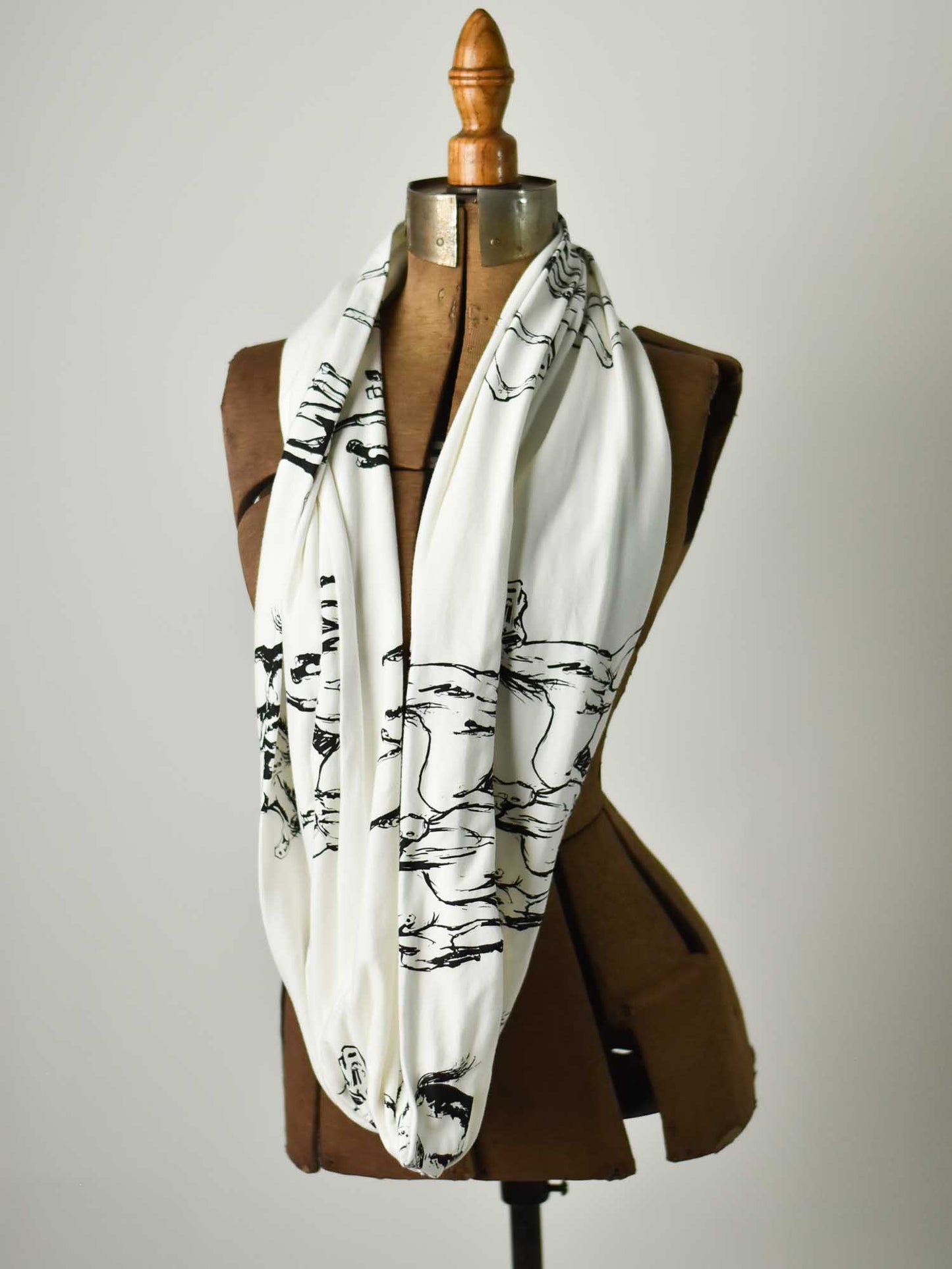 
                  
                    Infinity Scarf - Ivory Horses poison-pear
                  
                