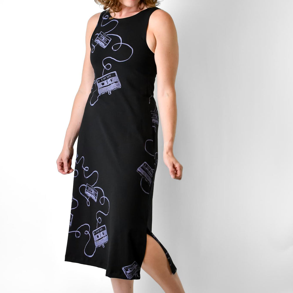 Mix Tape Tank Dress poison-pear