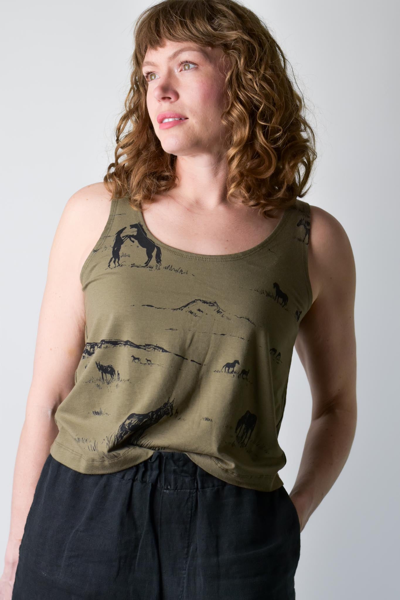 Shorty Tank - Wild Horses poison-pear