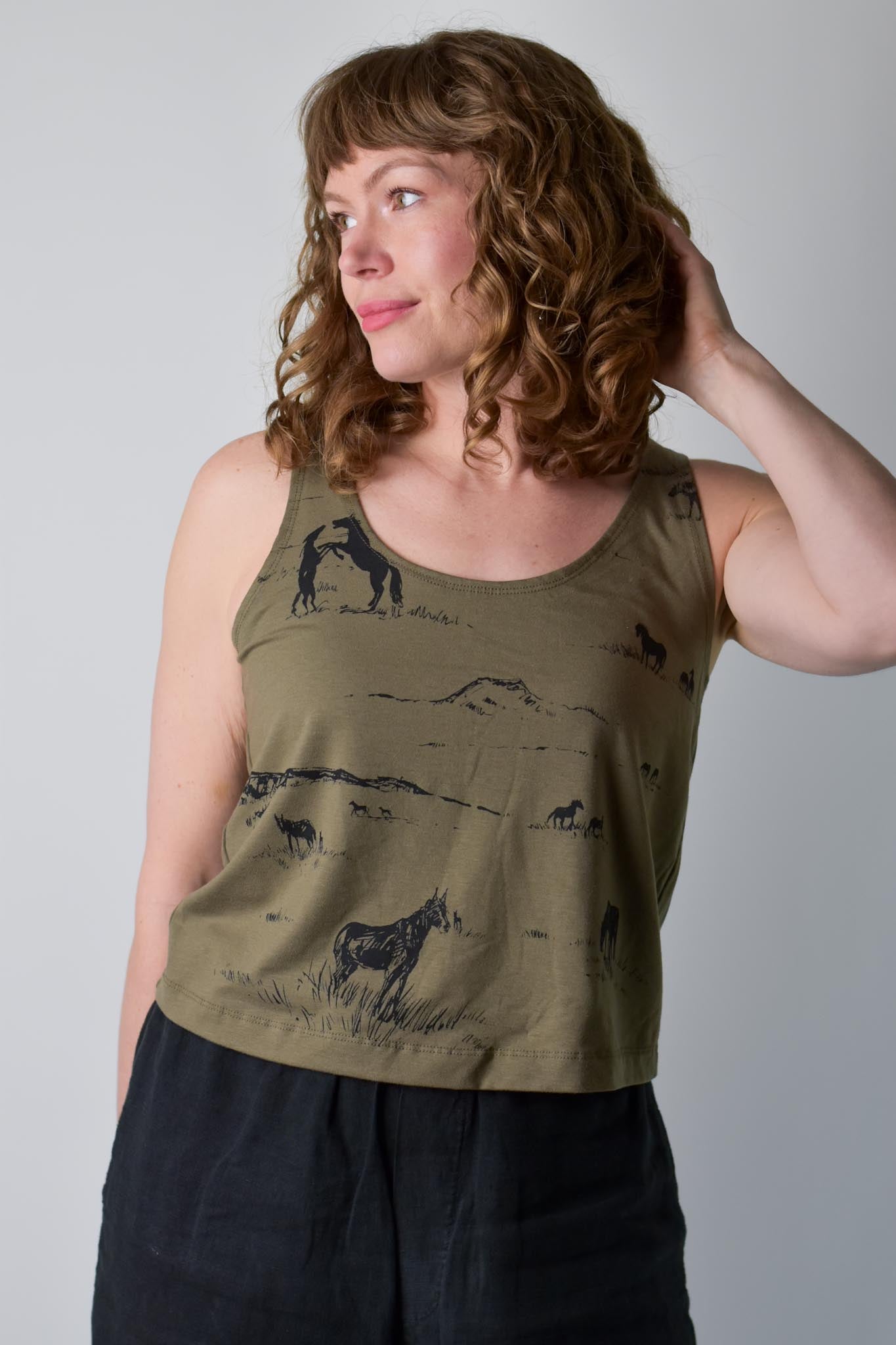 Shorty Tank - Wild Horses poison-pear