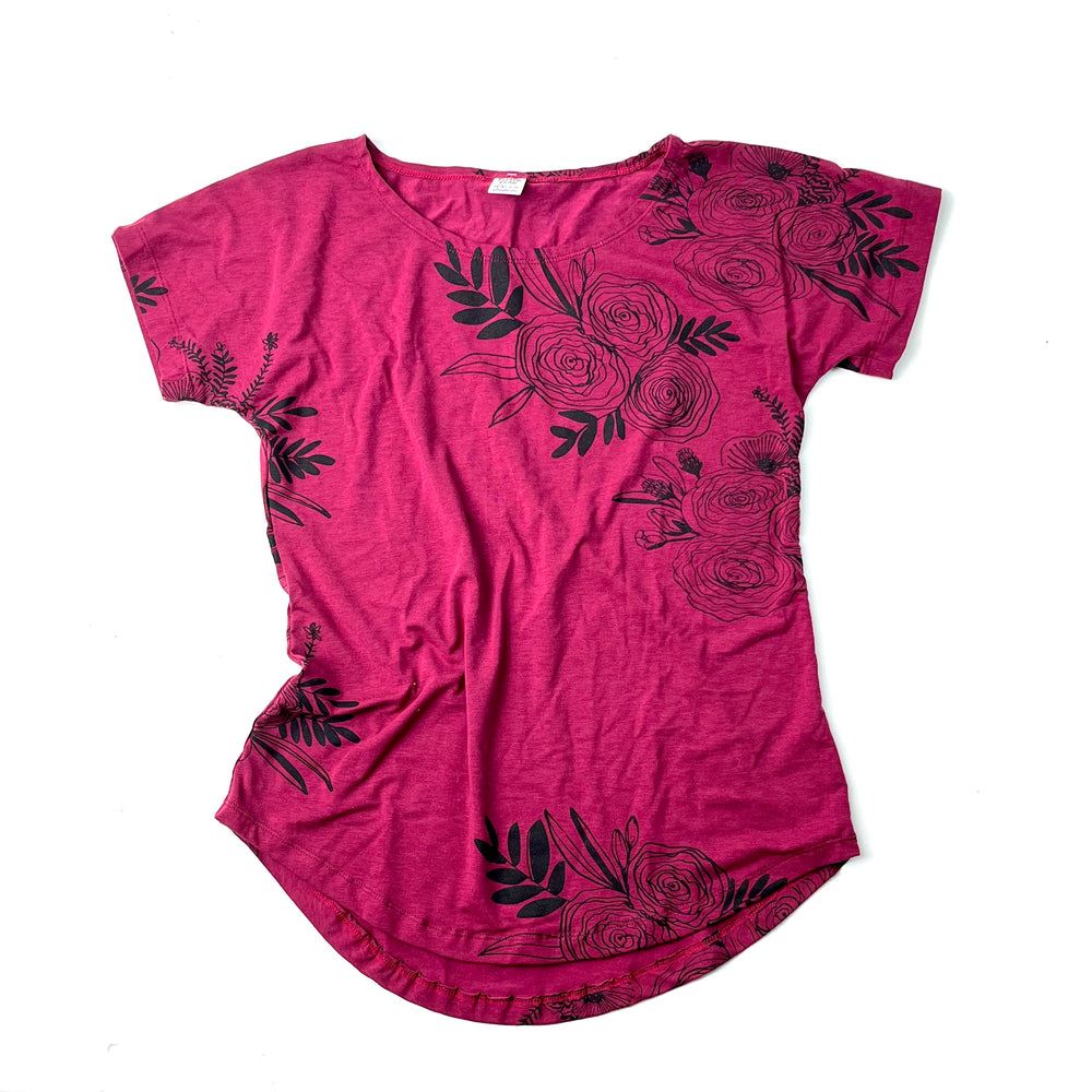 Simple Tee - Floral poison-pear