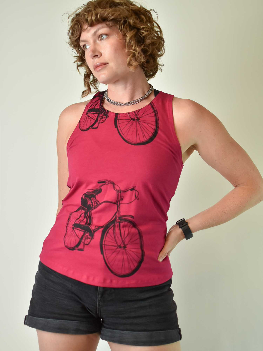 Trailblazer Tank - Bikes Pink poison-pear