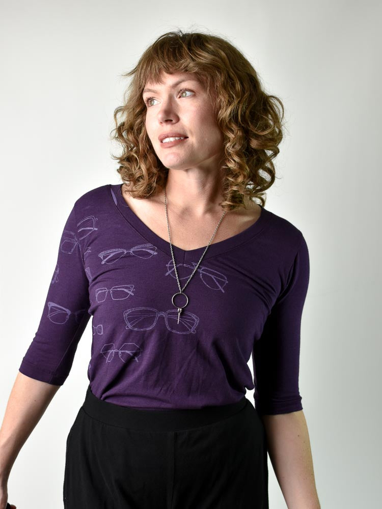 
                  
                    V-neck Top - Glasses poison-pear
                  
                