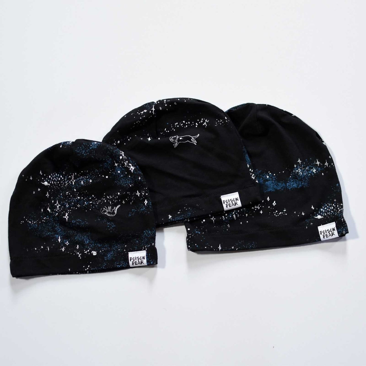 Baby Beanie Hat - Space Chase poison-pear
