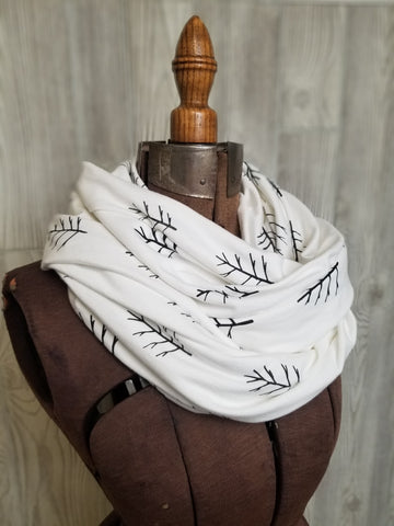 Infinity Scarf - Winter Forest Ivory poison-pear
