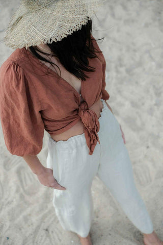 Knot Top *reversible - Terracotta poison-pear