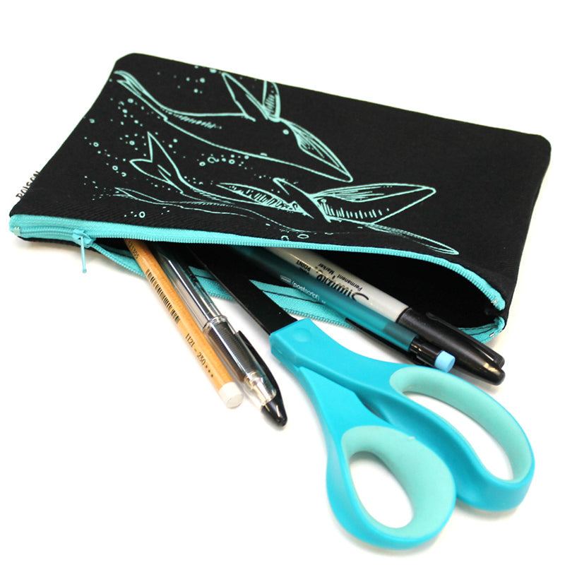 Pencil Case - Black Whale poison-pear